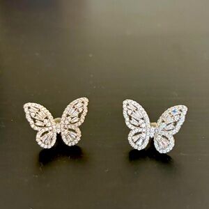 Rachel Zoe Cubic Zircona Butterfly Earrings